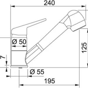 Franke slavina Novara Plus Doccia 115.0347.111