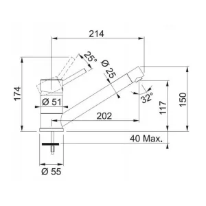 Franke slavina Sinta hrom 115.0297.492