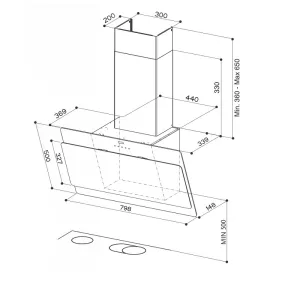 Faber aspirator COCKTAIL EV8 BK A80 
