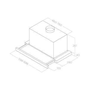 Elica ugradni aspirator ELITE 26 PB IX/A/60