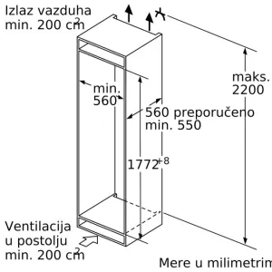 Bosch ugradni zamrzivač GIN81AEF0