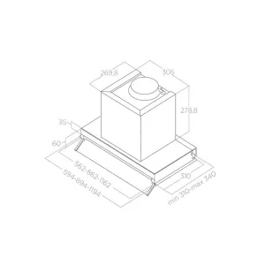 Elica ugradni aspirator BOX IN PLUS IXGL/A/90