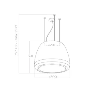 Elica ostrvski aspirator EDITH CLASSIC/F/50