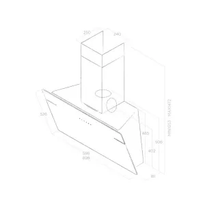 Elica dekorativni aspirator L'ESSENZA BL/A/60