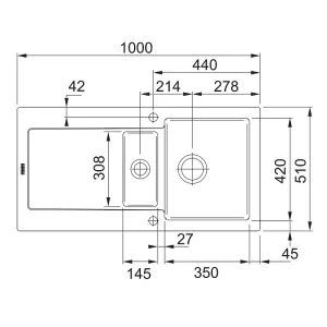 Franke sudopera Maris MRK 651-100 124.0335.701