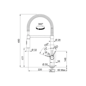 Franke slavina Fox Pro Doccia 115.0486.993