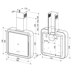 Faber dekorativni aspirator PYANA NAUTILUS WH A70