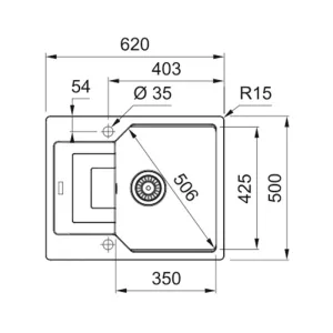 Franke sudopera Urban UBG 611-62 A 114.0556.583