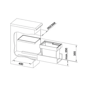Blanco sistem za otpad SELECT FLEXON II 30/1 521542