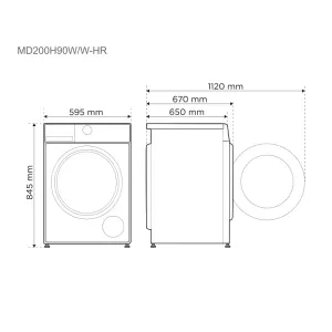 Midea mašina za sušenje veša MD200H90W/W-HR