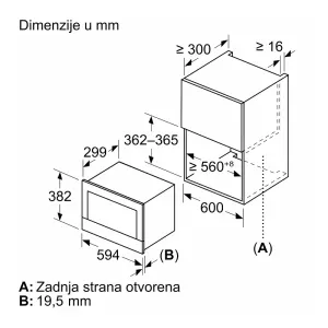 Bosch ugradna mikrotalasna rerna BFL7221W1
