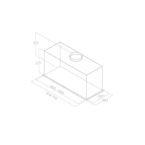 Elica ugradni aspirator FOLD S IX/A/72