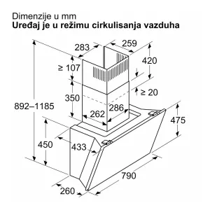 Bosch dekorativni aspirator DWK81AN20