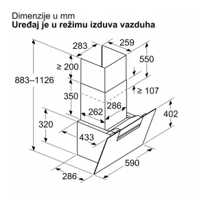 Bosch dekorativni aspirator DWK67FN20
