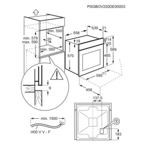 Electrolux ugradna rerna EOH3H00BX