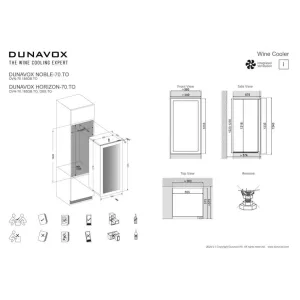 Dunavox ugradna vinska vitrina DVH-70.185DB.TO