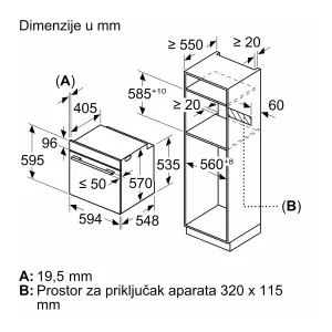 Bosch ugradna rerna HBG579ES3
