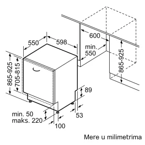 Bosch ugradna sudomašina SBH4EVX08E