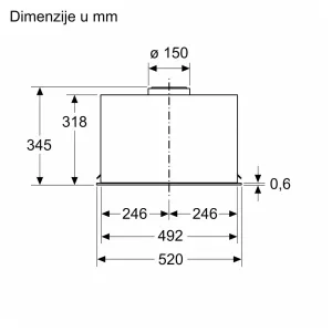 Bosch ugradni aspirator DLN56AC50