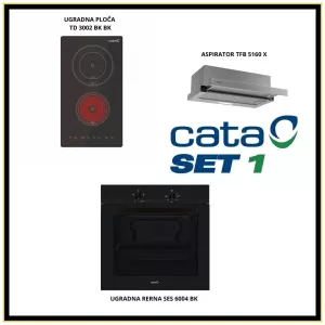 Cata ugradni set 1 TD 3002 BK + SES 6004 BK + TFB 5160 X