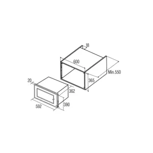 CATA ugradna mikrotalasna rerna MW BI2505DCG X