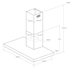 Haier dekorativni aspirator HATS6CBS4BWIFI