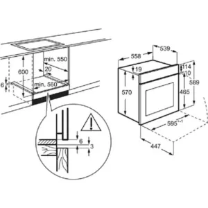 Electrolux ugradni set EOH3F00BX+EHF6140FOK