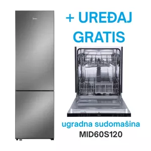 Midea kombinovani frižider MDRB600MME46 + POKLON ugradna sudomašina MID60S120-HR