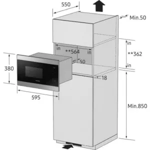 Samsung ugradna mikrotalasna rerna MG22M8274AT/E2