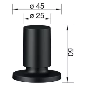 Blanco dugme za daljinski podizač čepa Comfort Black Matt 238688