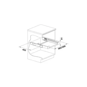 Blanco fioka Flat Drawer 60 H 527666