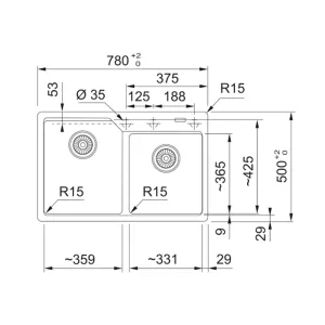 Franke sudopera UBG 620-36-33 114.0686.761