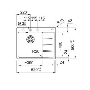 Franke sudopera CNG 611-62 A 114.0685.107