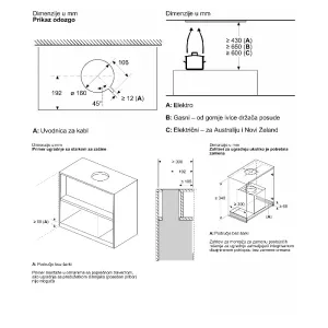 Bosch ugradni aspirator DBB95CC60