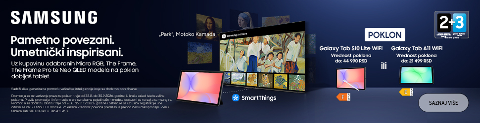 Samsung Back to School promocija - televizor + poklon tablet