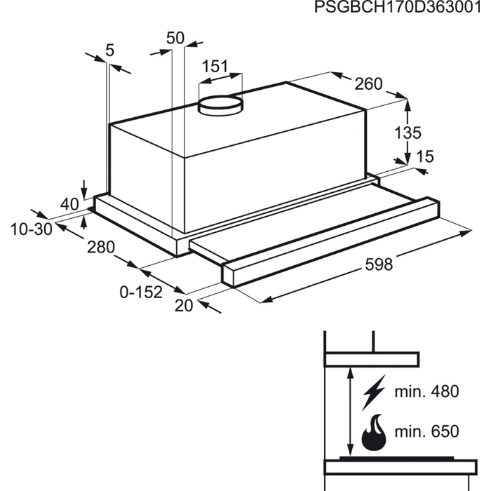 Electrolux ugradni aspirator EFP6500X - Inelektronik