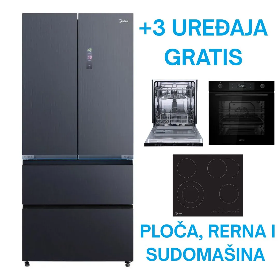 Midea frižider MDRF705BIE70+POKLON PLOČA, RERNA i UGR. SUDOMAŠINA - Inelektronik