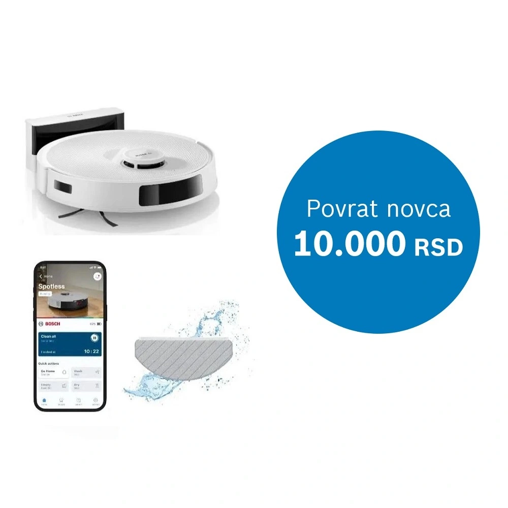 Bosch robot usisivač Spotless BCRC1W - Inelektronik