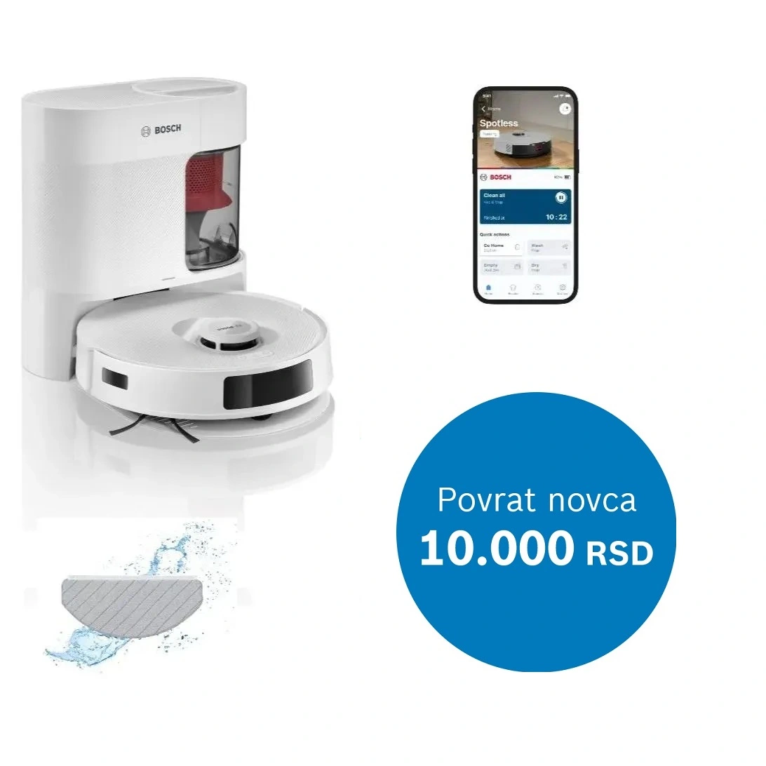 Bosch robot usisivač Spotless Advanced+ BCRD2W - Inelektronik