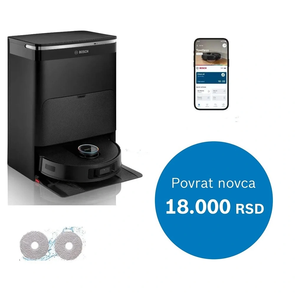 Bosch robot usisivač Spotless Max Cam BCRDW3BX - Inelektronik